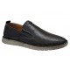 Pantofi barbati, casual, din piele naturala, cu elastic, Negru, TEST53N
