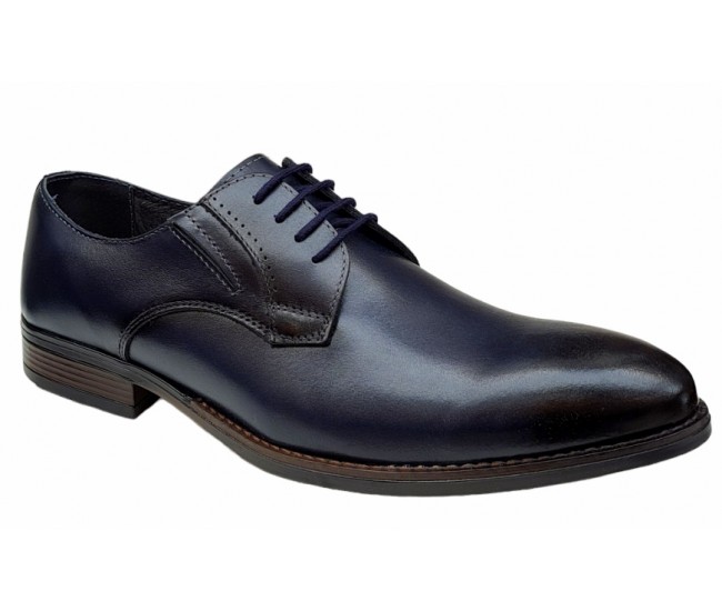 Pantofi barbati office, eleganti din piele naturala, Bleumarin, TEST59BL