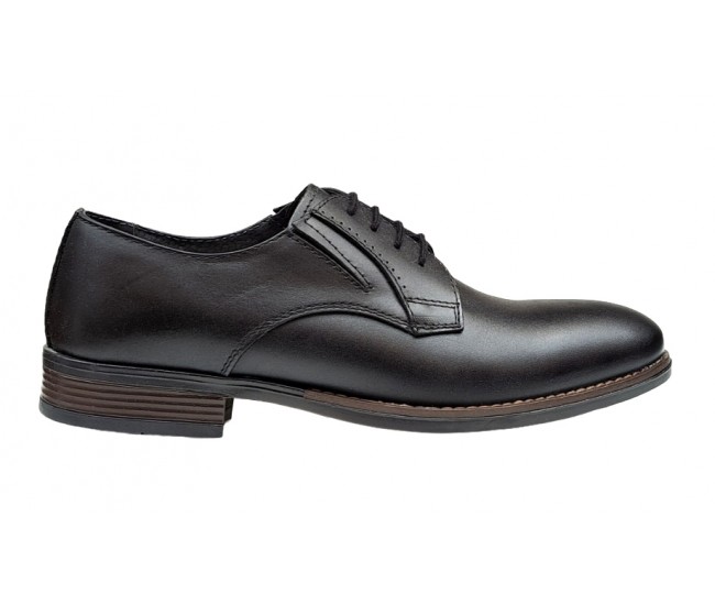 Pantofi barbati office, eleganti din piele naturala, Negru, TEST59N