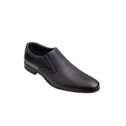 Pantofi barbati eleganti, din piele naturala, Bleumarin, cu elastic, CIUCALETI SHOES