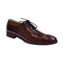 Pantofi barbati office, eleganti din piele naturala, Croco, Maro, LAC, TEST64CRML