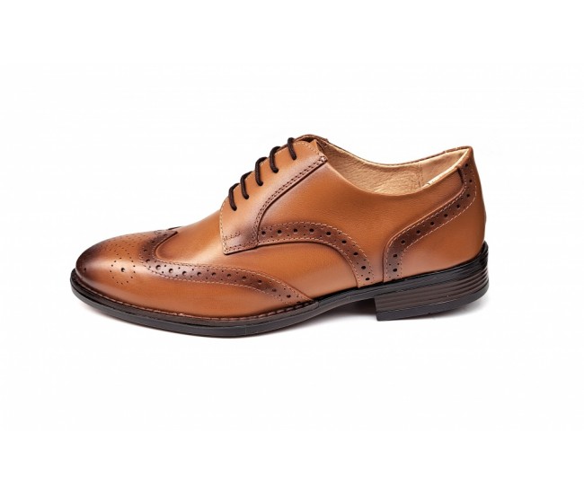 Pantofi barbati eleganti, din piele naturala, MARO CONIAC, CIUCALETI SHOES