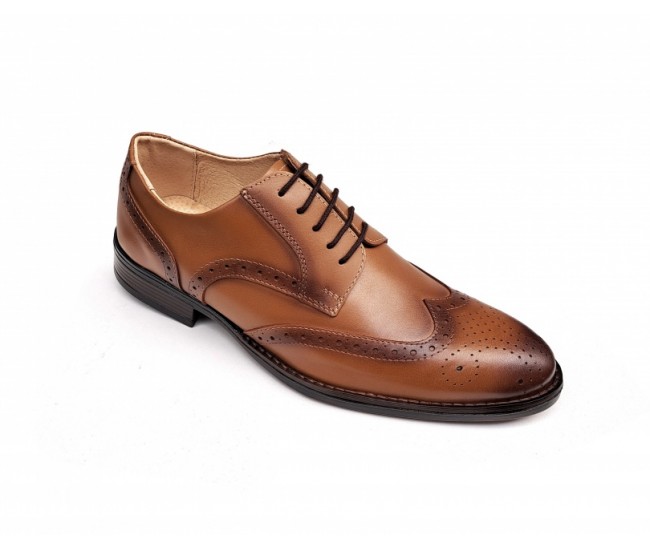 Pantofi barbati eleganti, din piele naturala, MARO CONIAC, CIUCALETI SHOES