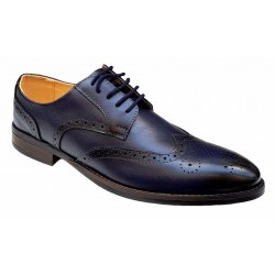 Pantofi barbati office, eleganti din piele naturala, Bleu Navy, TEST68BL