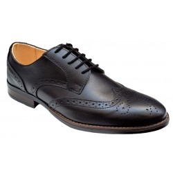 Pantofi barbati office, eleganti din piele naturala, Negru, TEST68N