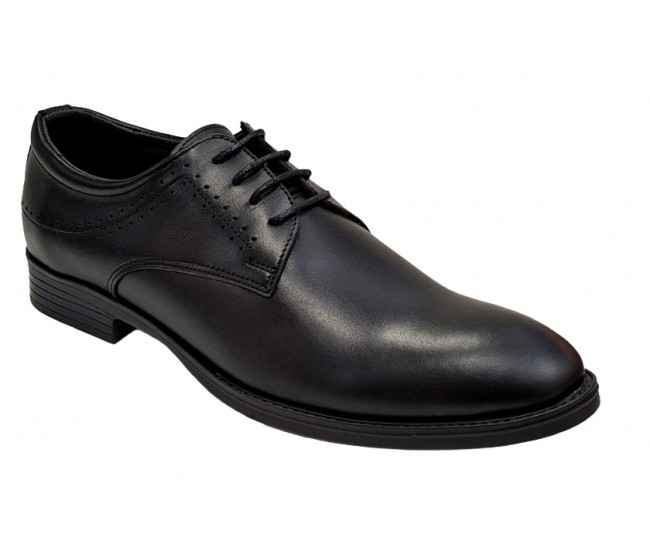 Pantofi barbati office, eleganti din piele naturala, Negru, TEST69N