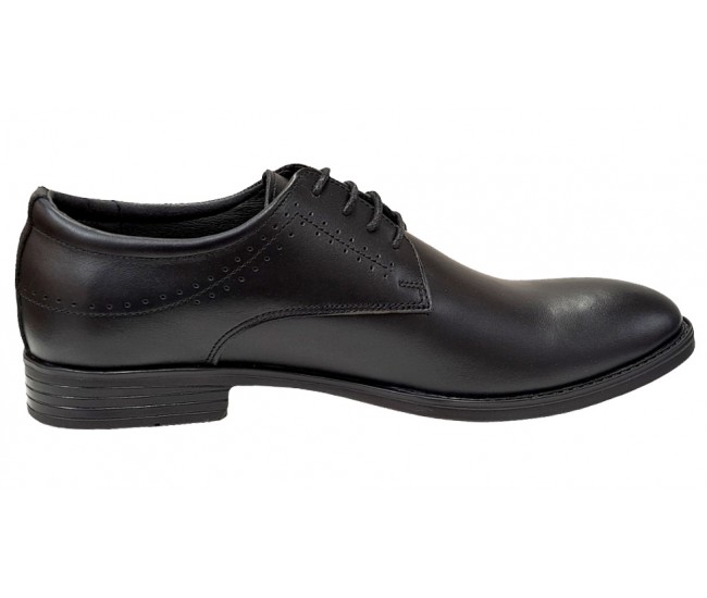 Pantofi barbati office, eleganti din piele naturala, Negru, TEST69N