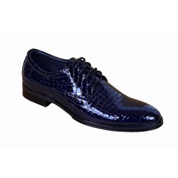 Pantofi barbati eleganti din piele naturala, Croco, bleumarin inchis, LAC, TESTCROCOBL Pantofi barbati eleganti din piele naturala, Croco, bleumarin inchis, LAC, TESTCROCOBL