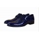Pantofi barbati eleganti din piele naturala, Croco, bleumarin inchis, LAC, TESTCROCOBL