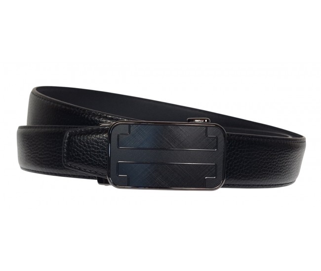 Curea barbati eleganta din piele naturala de culoare neagra pentru costum TK15N