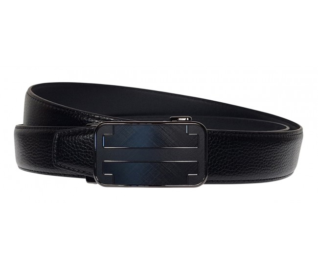 Curea barbati eleganta din piele naturala de culoare neagra pentru costum TK15N