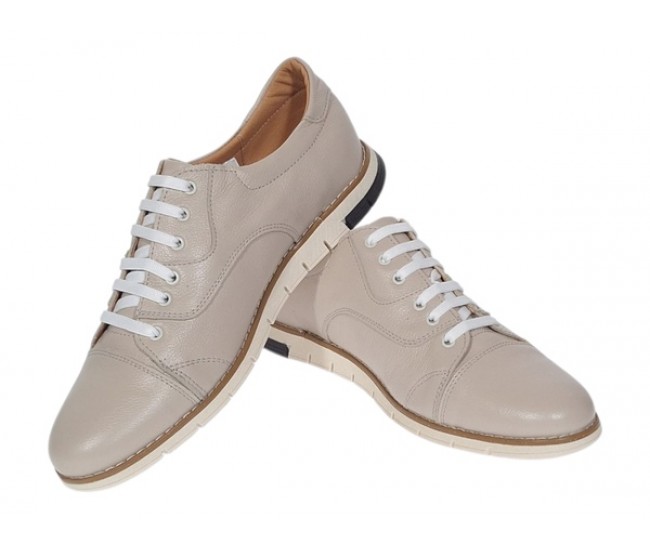 Pantofi barbati bej din piele naturala casual – comozi si usori pentru vara TOP67BEJ