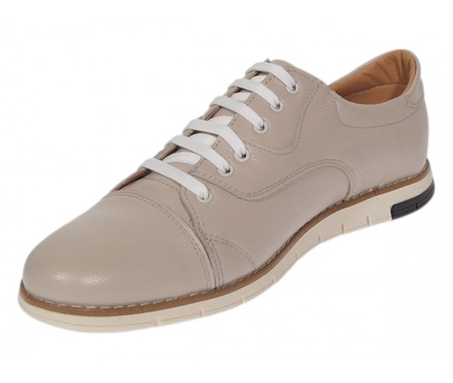 Pantofi barbati bej din piele naturala casual – comozi si usori pentru vara TOP67BEJ