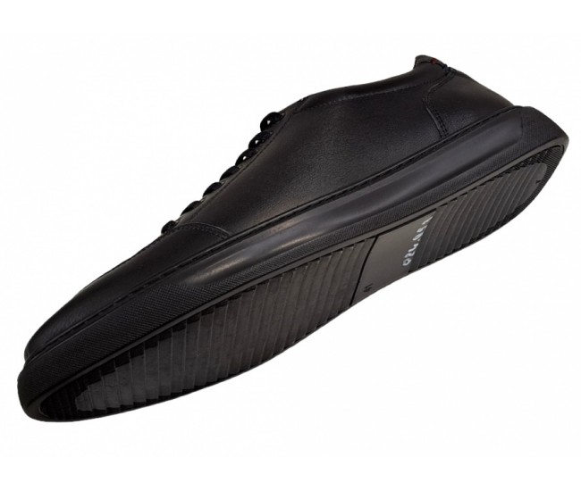 Pantofi barbati, casual, din piele naturala, TOSKA, Negru, TRK10N