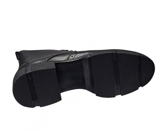 Ghete barbati, casual, din piele naturala, fermoar, imblanite, VIK215N