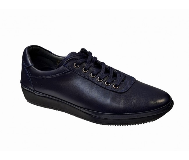 Pantofi barbati, casual, piele naturala, Bleumarin, Ultra Confort, VIKOTTY, VIK217BL