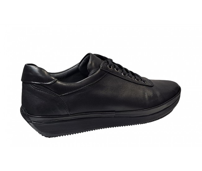 Pantofi barbati, casual, piele naturala, Negru, Ultra Confort, VIKOTTY, VIK217N