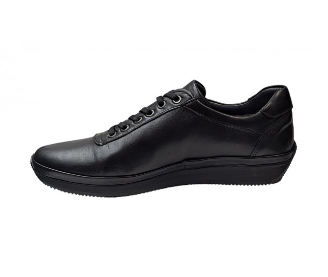 Pantofi barbati, casual, piele naturala, Negru, Ultra Confort, VIKOTTY, VIK217N