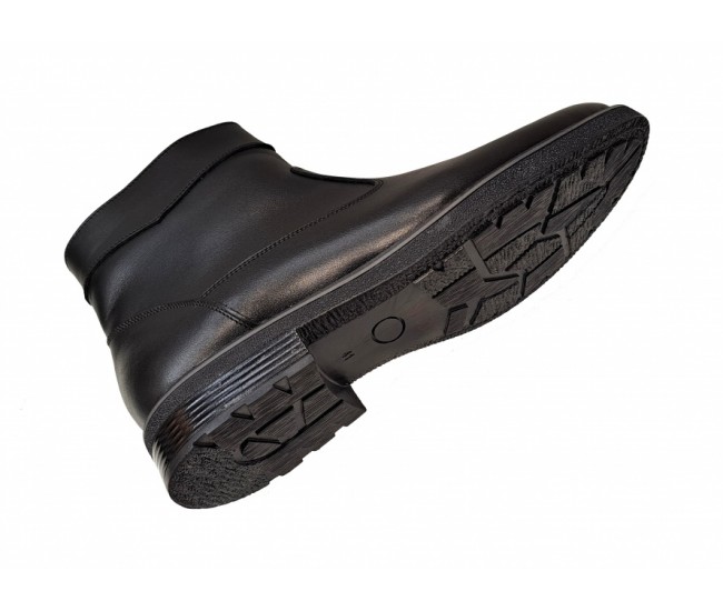 Ghete barbati casual, din piele naturala, cu fermoar, imblanite, Y055N