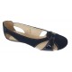 Balerini dama casual din piele naturala intoarsa de culoare neagra - ZENALNV