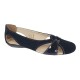 Balerini dama casual din piele naturala intoarsa de culoare neagra - ZENALNV