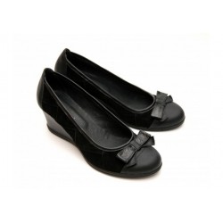 Balerini dama casual din piele naturala (Intoarsa) bleumarin ZENANVT