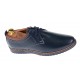 Pantofi barbati casual din piele naturala - Model bleumarin L330BLM