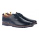 Pantofi barbati casual din piele naturala - Model bleumarin L330BLM