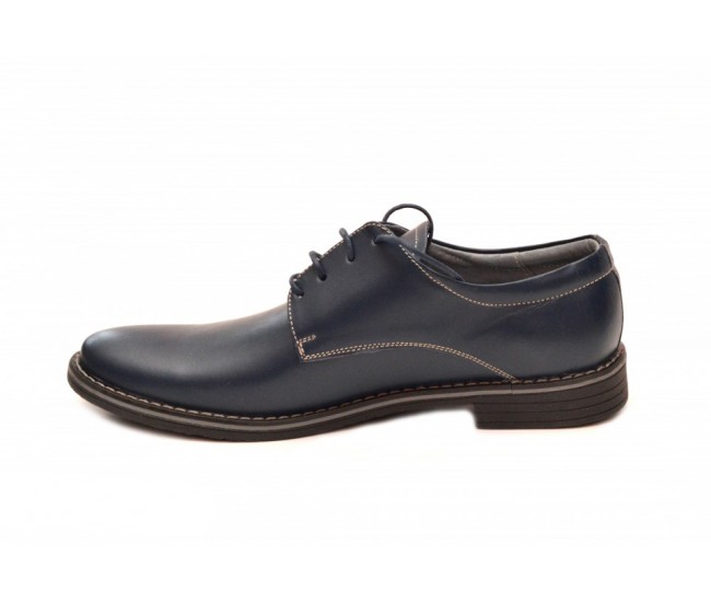 Pantofi barbati bleumarin, casual - eleganti din piele naturala 75BOND