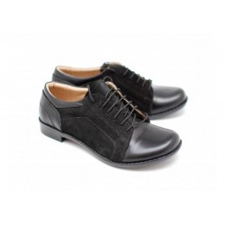 Pantofi dama casual din piele naturala, Made in Romania PHNEGRUBOXVELUR