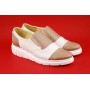 Pantofi dama din piele naturala de culoare bej - ROV4BB