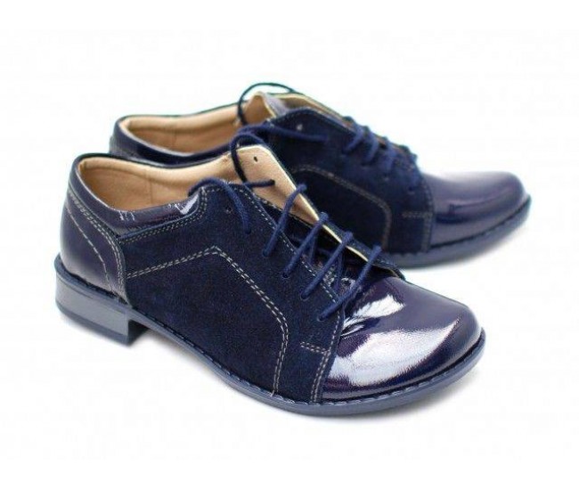 Deliberate Extra staff Pantofi dama piele naturala, casual bleumarin, Made in Romania DAMALACPINTB  - BravoShop.ro