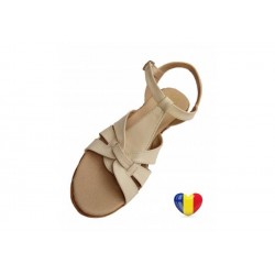 Sandale dama din piele naturala cu platforma - 15ELYB