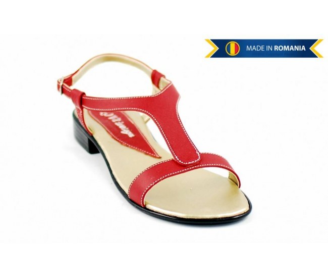 Sandale dama din piele naturala - Made in Romania  S16RED