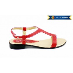 Sandale dama din piele naturala - Made in Romania  S16RED