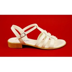 Sandale dama din piele naturala bej - Made in Romania S2BEJ