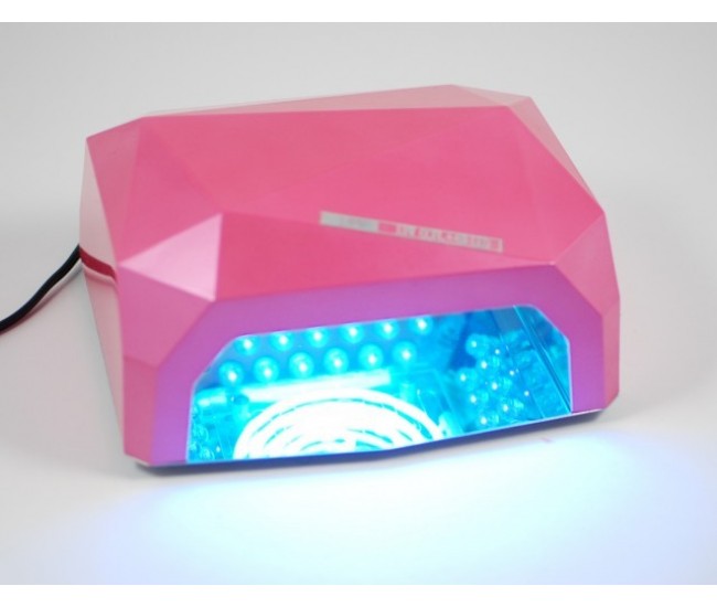 Lampa UV digitala LED Diamond 36W (ultraviolete) din inox pentru uscare unghii, cu temporizator