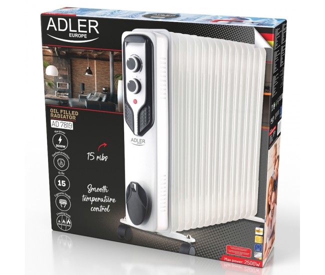 RADIATOR ULEI 15 ELEMENTI 2500W AD 7817 ADLER 