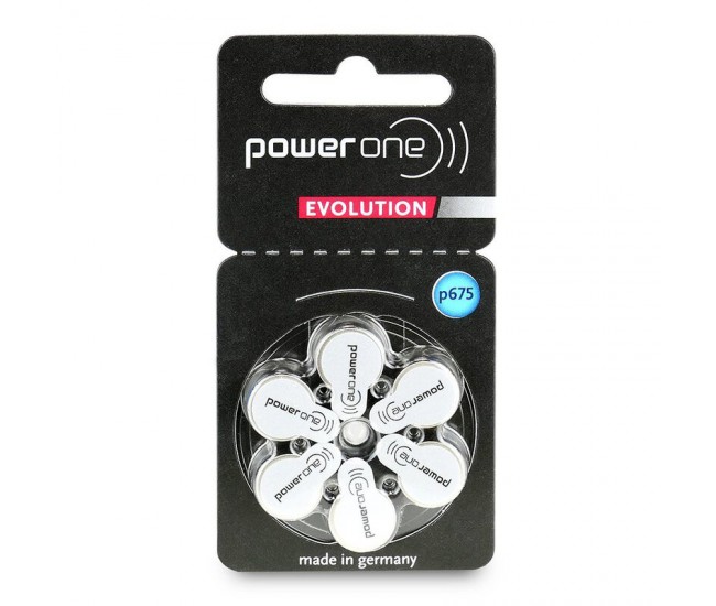 BATERII AUDITIVE POWER ONE EVOLUTION P675 BL 6 VARTA 