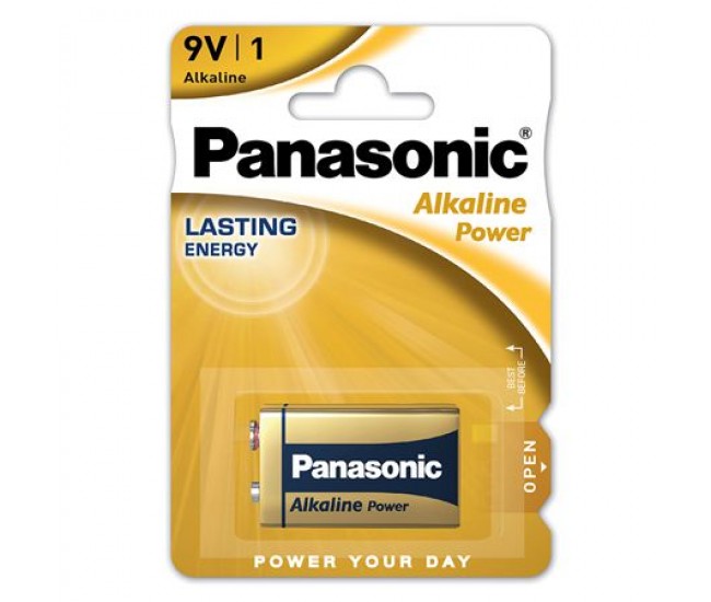 BATERIE ALCALINA PANASONIC BRONZE LR 9V BLISTER 1 BUC 