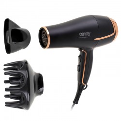 Uscator pentru par Camry CR 2255, 2200W, 2 viteze, 3 trepte temperatura, Cool Shot, Difuzor, Concentrator, Negru