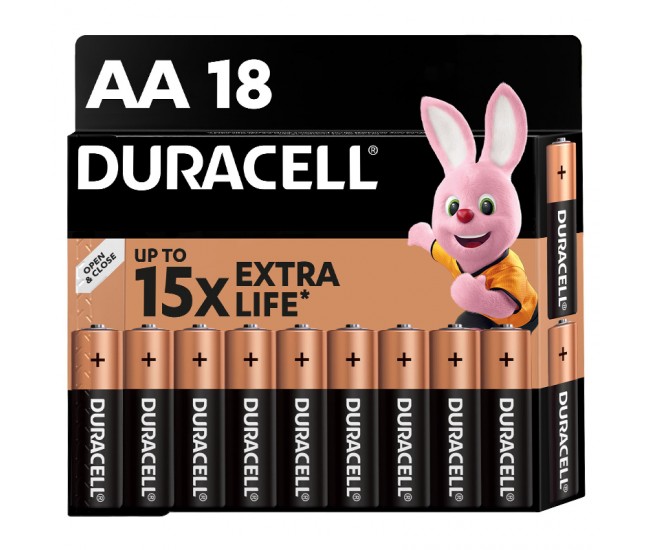 BATERIE ALCALINA LR06 BLISTER 18 BUC DURACELL 