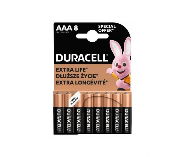 BATERIE ALCALINA DURACELL LR03 BLISTER 8 BUC 