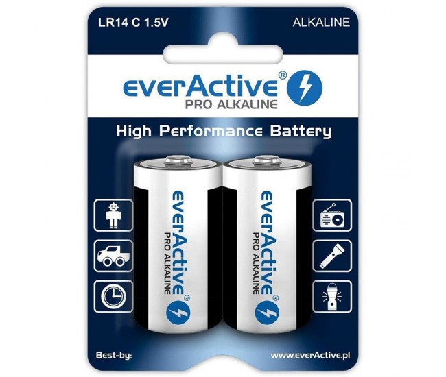 BATERIE ALCALINA LR14 BLISTER 2 BUC EVERACTIVE 