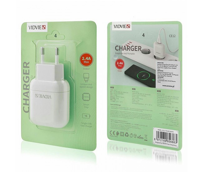 INCARCATOR RETEA USB 2400MA VIDVIE 