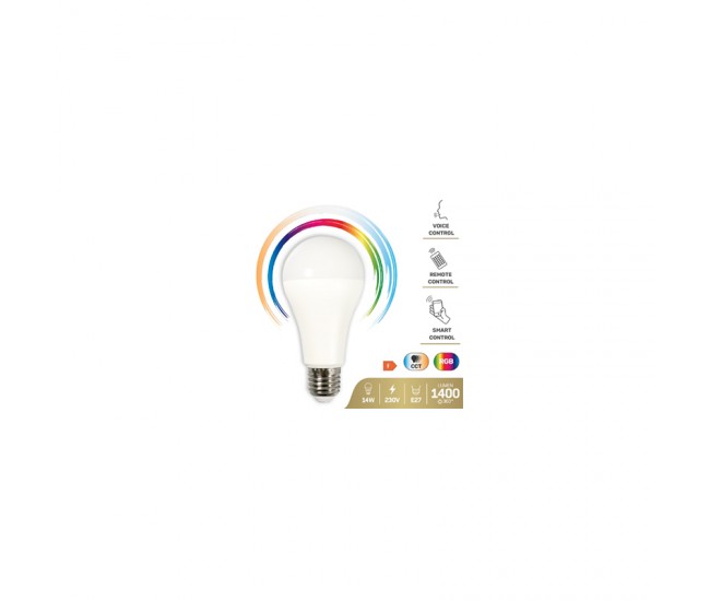 BEC LED E27 A65 RGB CCT SMART WI-FI 14W 