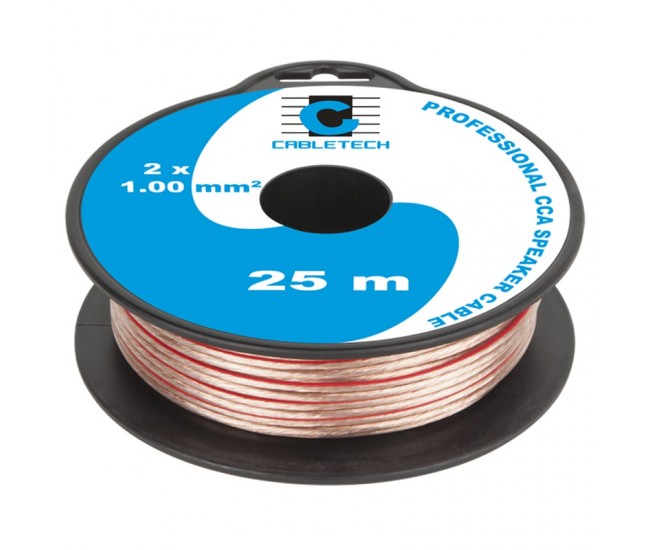 CABLU DIFUZOR CCA 2X1.00MM TRANSPARENT 25M 