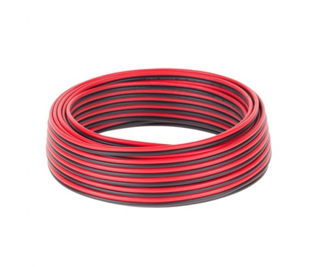 CABLU DIFUZOR CCA 2X0.75MM ROSU/NEGRU 10M 