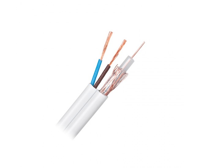 CABLU COAXIAL 75 CU+CU+2X0.5MM 100M 