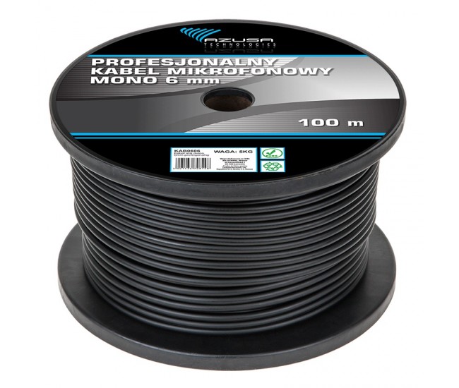 CABLU MICROFON 6MM MONO PROF. 